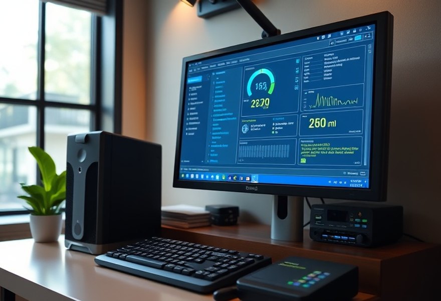 Equipo de desarrollo trabajando en el software del terminal